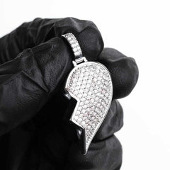 Premium Iced Split Broken Heart