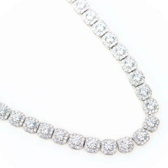 Premium Square Cluster Tennis Chain - The Gifted Few