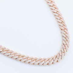 Premium Iced Straight Edge Cuban Necklace - 12mm