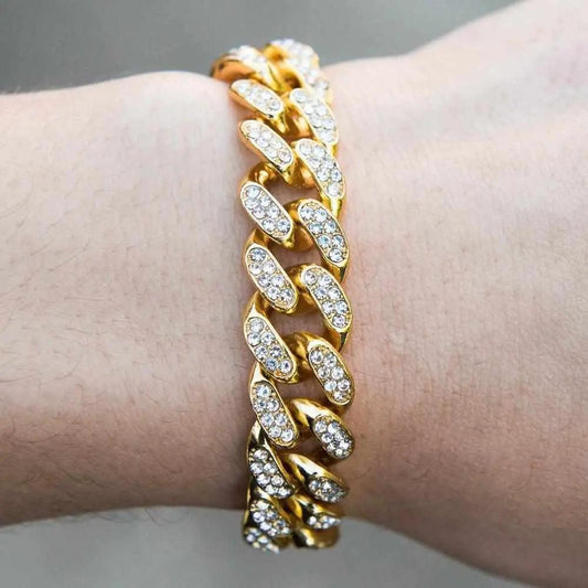 Iced Cuban Bracelet - 12mm - The Gifted Few