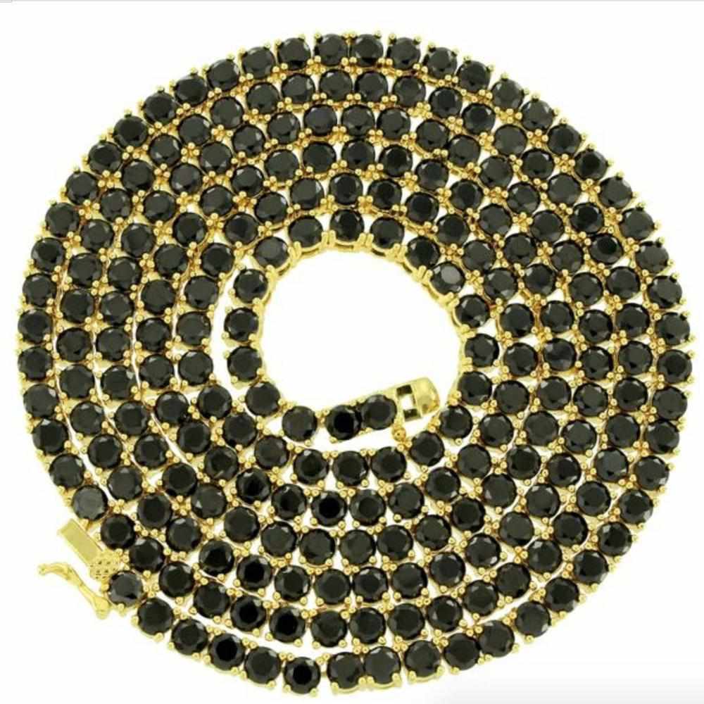 Black 4mm Premium Tennis Necklace