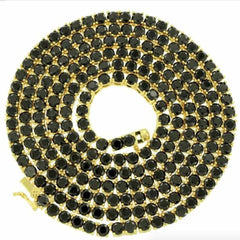 Black 4mm Premium Tennis Necklace