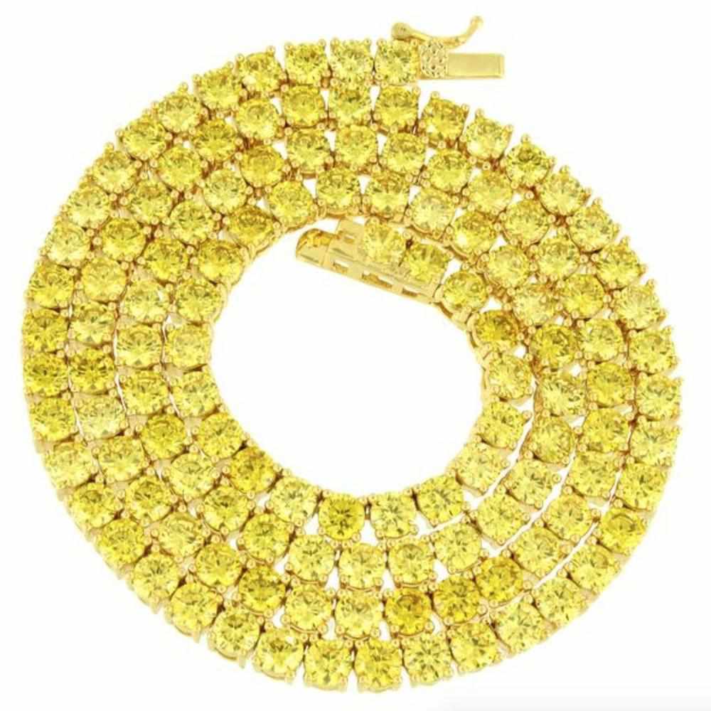 Canary 4mm Yellow Premium Tennis Necklace