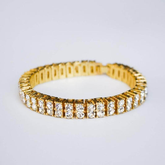 2 Row Iced Tennis Bracelet - - The Gifted Few