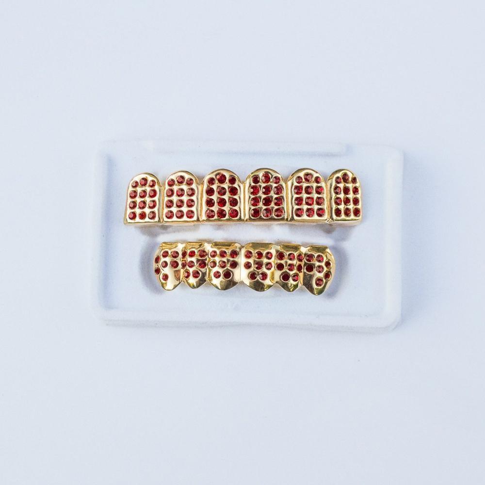 Gold Iced Ruby Grillz - The Gifted Few