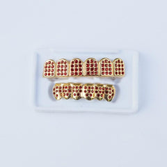 Gold Iced Ruby Grillz - The Gifted Few