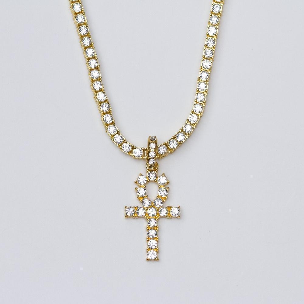 Tennis Chain Ankh Pendant - The Gifted Few