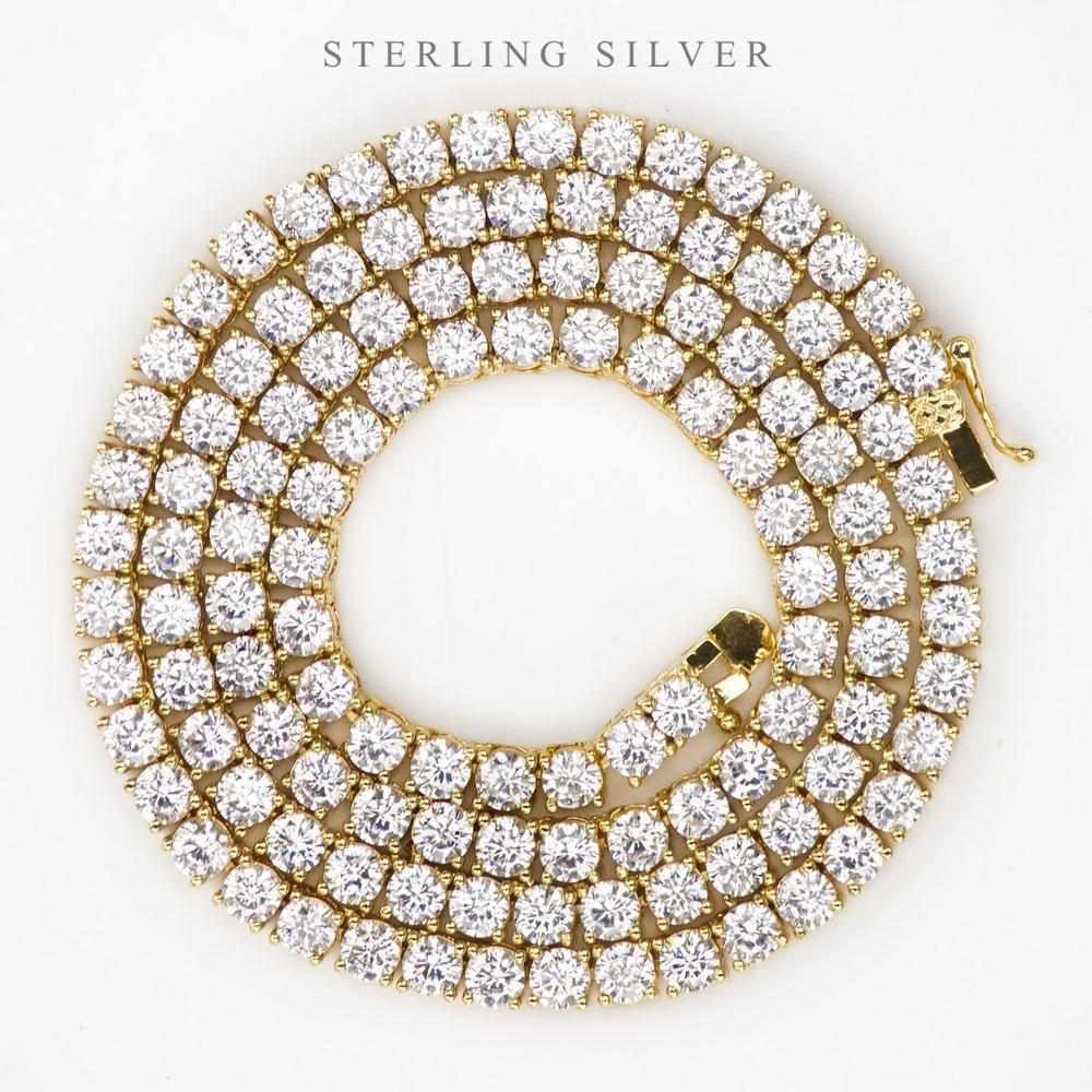 4mm Premium Sterling Silver Tennis Necklace