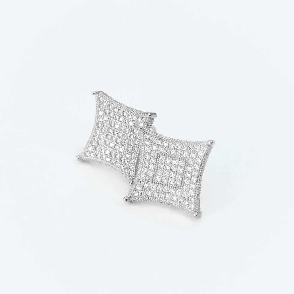Iced Square Kite Earrings - The Gifted Few