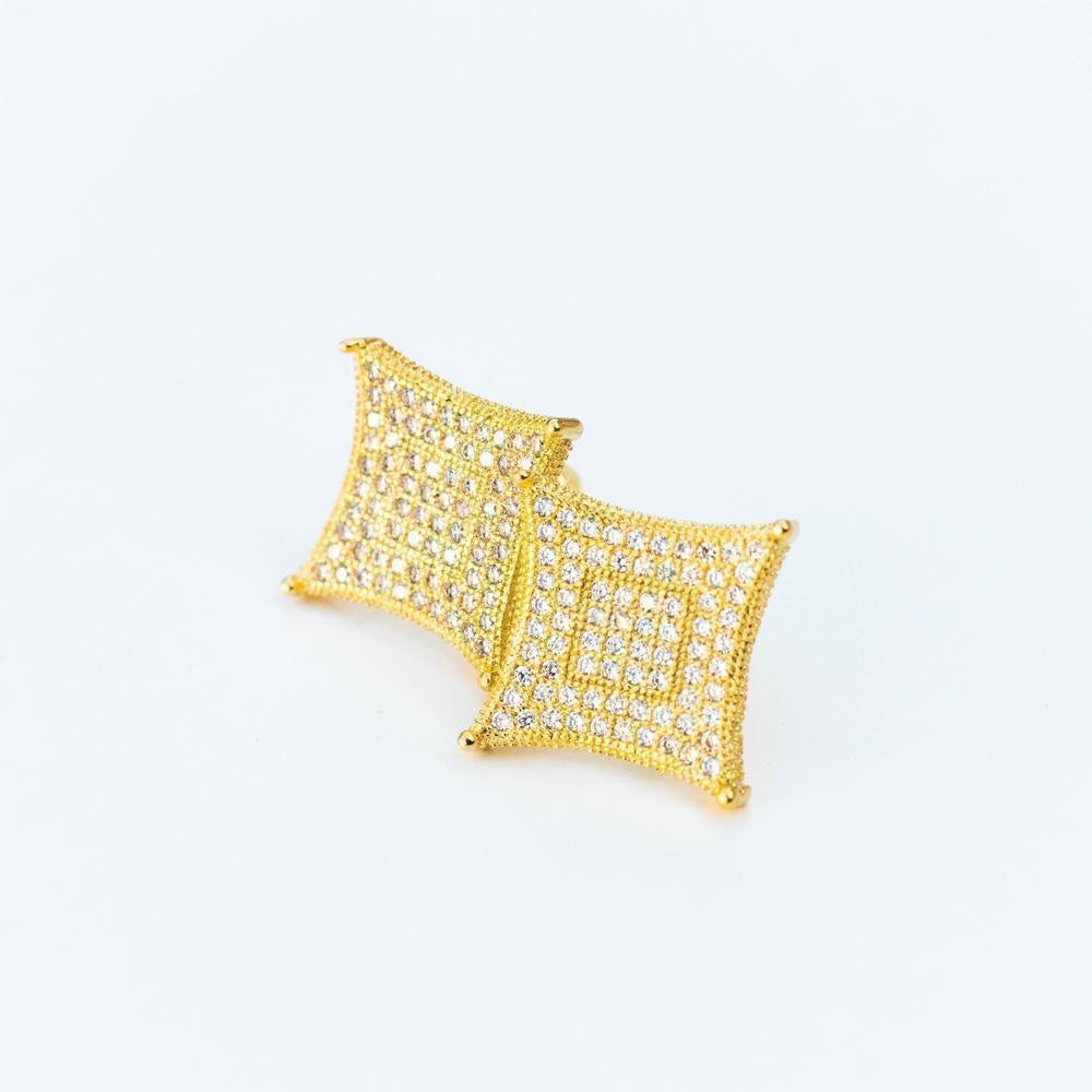 Iced Square Kite Earrings - The Gifted Few
