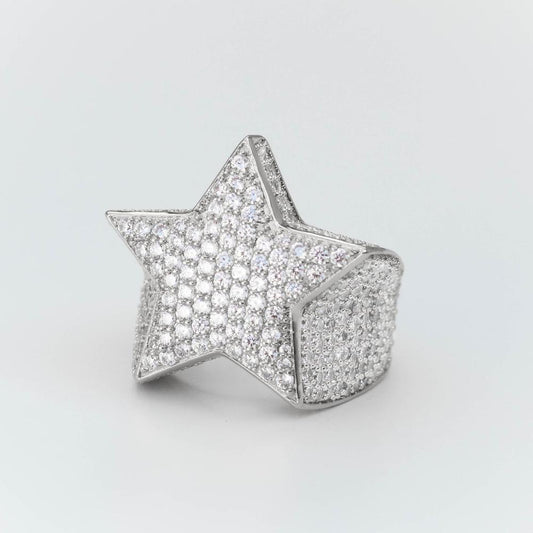 Premium Fully Iced Star Ring - The Gifted Few