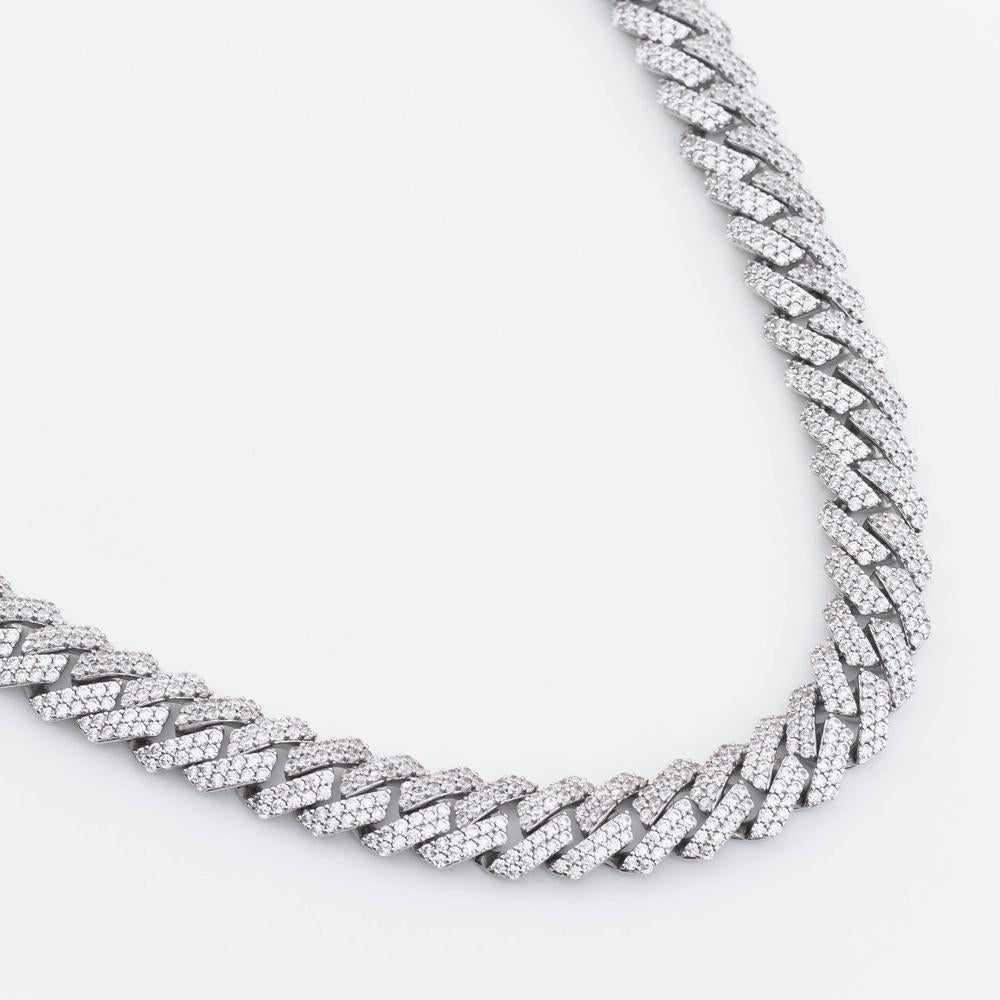 Premium Iced 12mm Straight Edge Cuban Chain - The Gifted Few