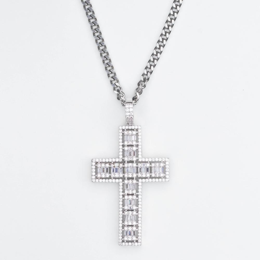 Premium Iced Baguette & Round Cut Cross - - The Gifted Few