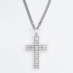 Premium Iced Baguette & Round Cut Cross - - The Gifted Few