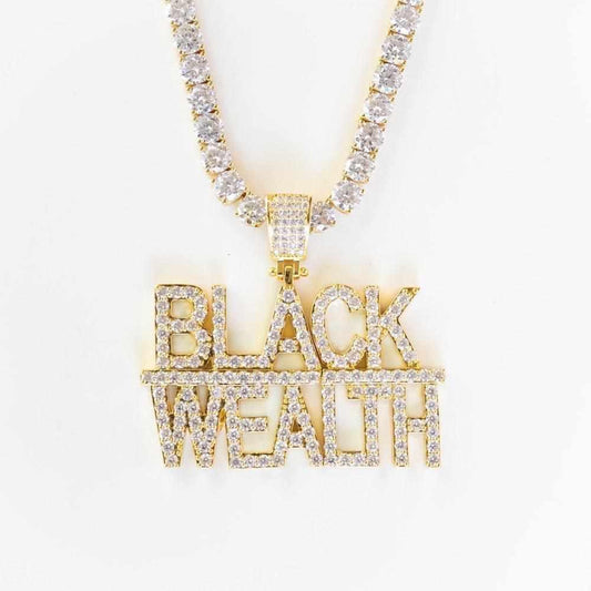 Premium Iced Black Wealth Pendant - The Gifted Few