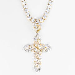 Premium Iced Cuban Cross - (Gold/White Gold/Two-Tone) - The Gifted Few