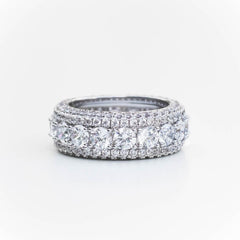 Premium Iced Layered Woman's Ring