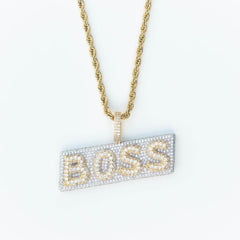 Premium Iced Two-Tone Stacked Boss - (Gold/Rose Gold) - The Gifted Few