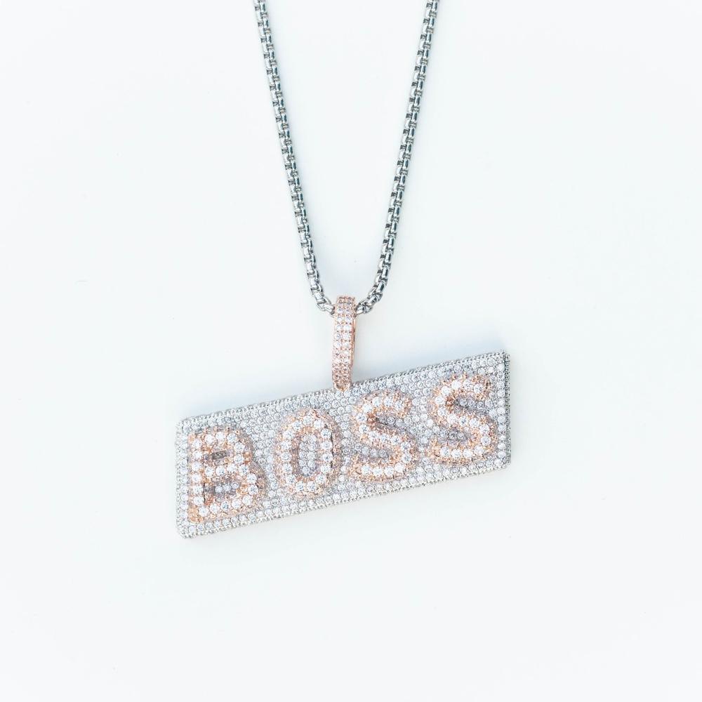 Premium Iced Two-Tone Stacked Boss - (Gold/Rose Gold) - The Gifted Few