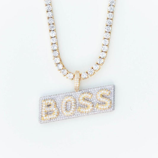 Premium Iced Two-Tone Stacked Boss - (Gold/Rose Gold) - The Gifted Few