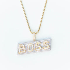 Premium Iced Two-Tone Stacked Boss - (Gold/Rose Gold) - The Gifted Few