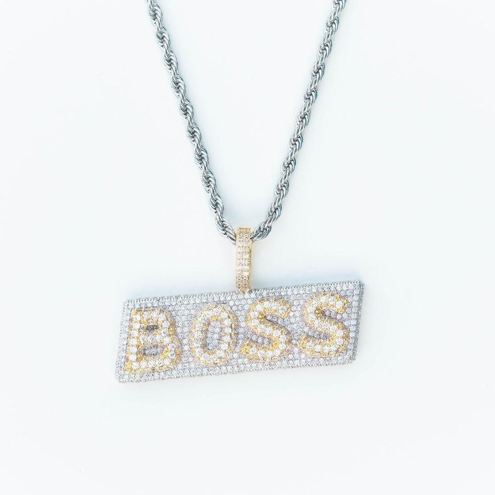 Premium Iced Two-Tone Stacked Boss - (Gold/Rose Gold) - The Gifted Few