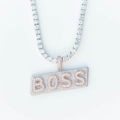 Premium Iced Two-Tone Stacked Boss - (Gold/Rose Gold) - The Gifted Few