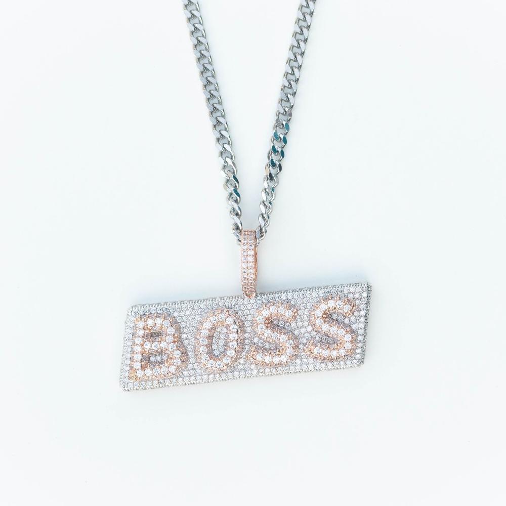 Premium Iced Two-Tone Stacked Boss - (Gold/Rose Gold) - The Gifted Few