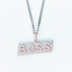 Premium Iced Two-Tone Stacked Boss - (Gold/Rose Gold) - The Gifted Few