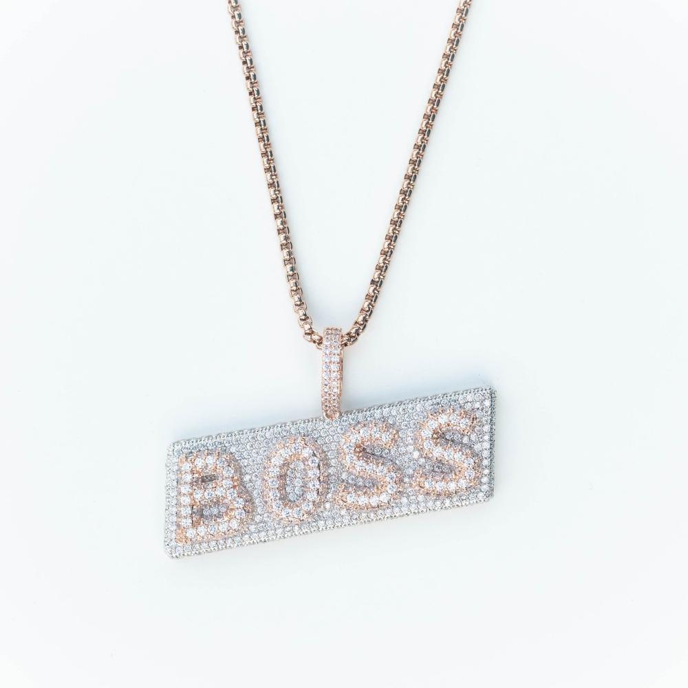 Premium Iced Two-Tone Stacked Boss - (Gold/Rose Gold) - The Gifted Few