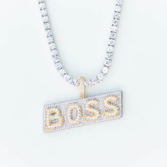 Premium Iced Two-Tone Stacked Boss - (Gold/Rose Gold) - The Gifted Few