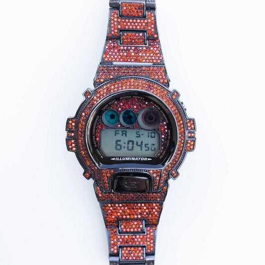 Red Fully Iced G-Shock - The Gifted Few